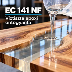   EC 141 W + W241 (75-95 perc) UV stabil víztiszta epoxi öntő gyanta többféle kiszerelésben