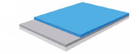Epoxy floor system with a thick top coat in several types of packaging